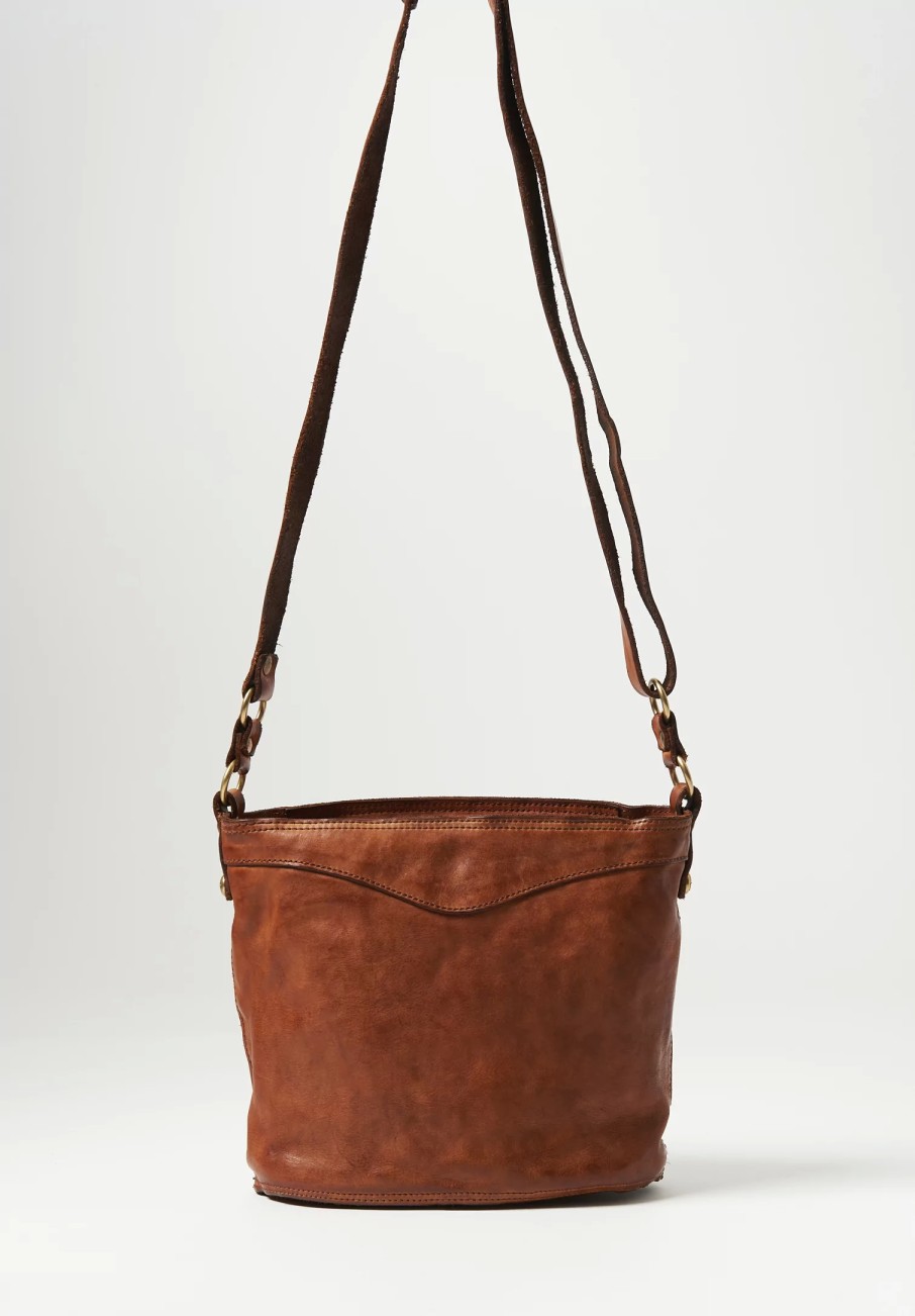 Campomaggi Handbags | Secchiello Bucket Bag In Cognac Brown