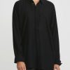 Jan-Jan Van Essche Shirts & Blouses | Wool Crepe Chiffon Shirt In Black