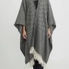 Alonpi Ponchos | Cashmere ''Canaria'' Cape In Black & White