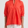 Daniela Gregis Tops | Washed Cotton Kora Top In Glow Red