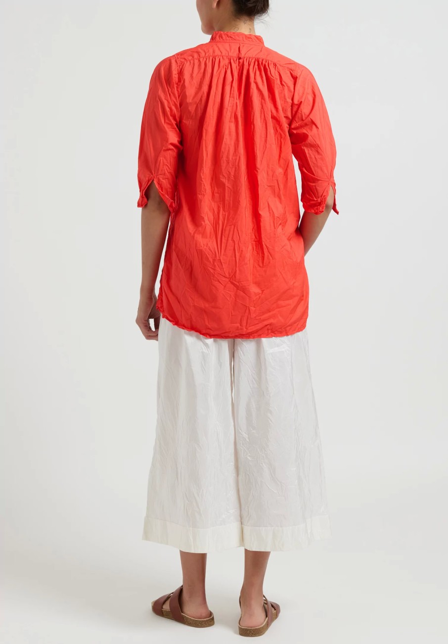 Daniela Gregis Tops | Washed Cotton Kora Top In Glow Red