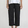 Daniela Gregis Pants | Washed Cotton Sigaretta Elastico Pants In Nero Black