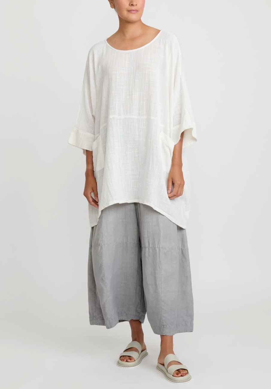 Gilda Midani Tunics | Cotton Bucket Tunic In White