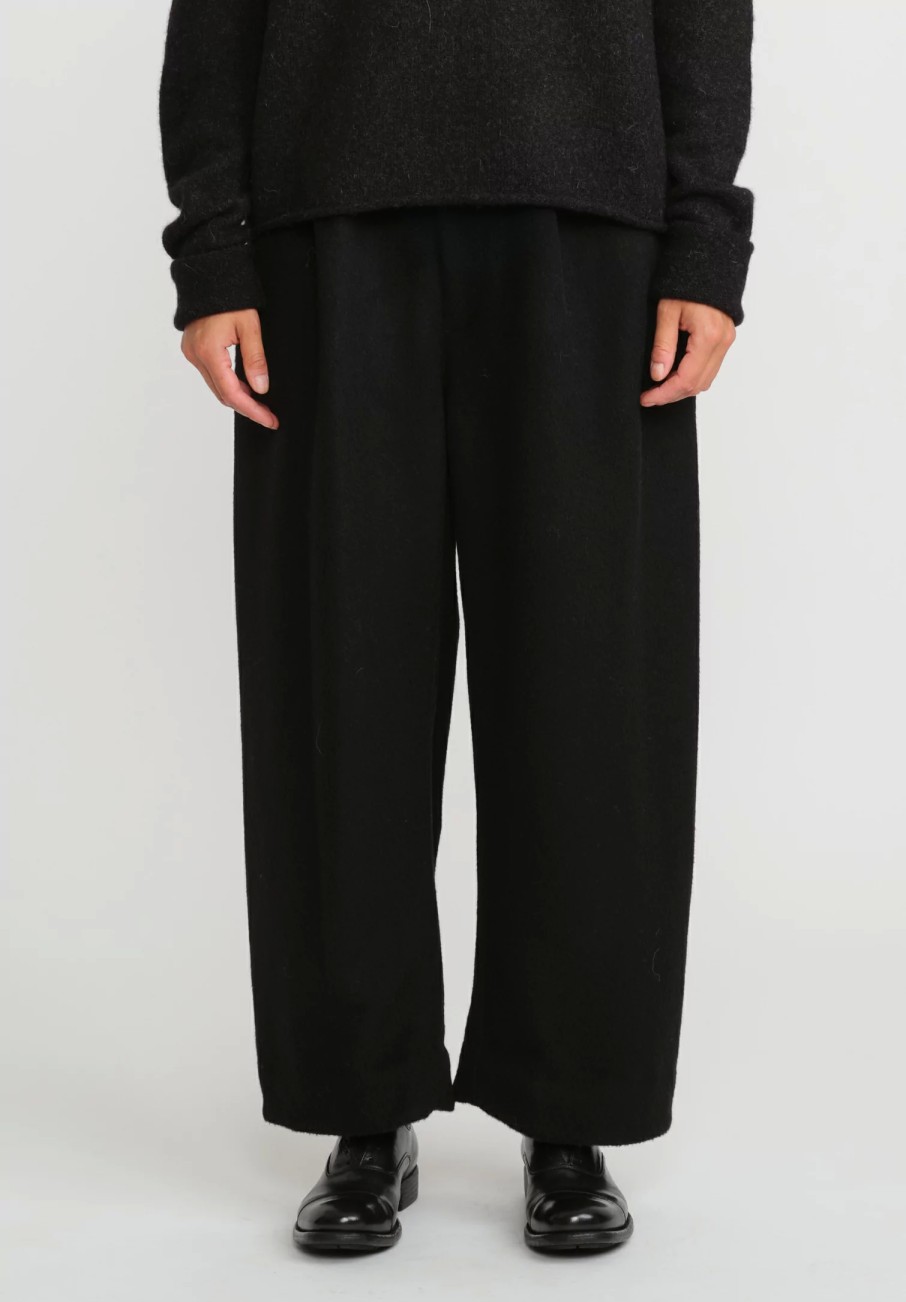 Lauren Manoogian Pants | Brushed Baby Alpaca And Merino Wool Pants In Black