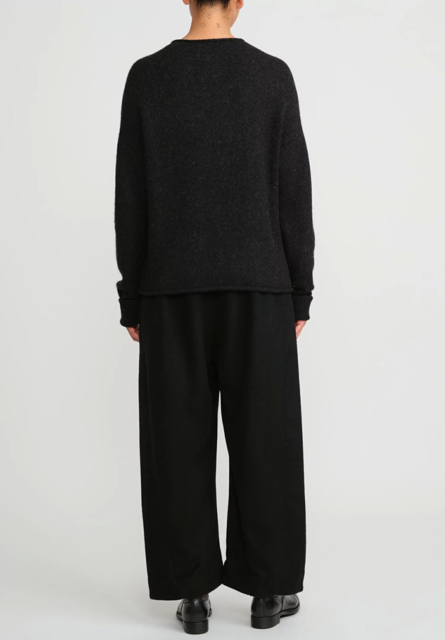 Lauren Manoogian Pants | Brushed Baby Alpaca And Merino Wool Pants In Black