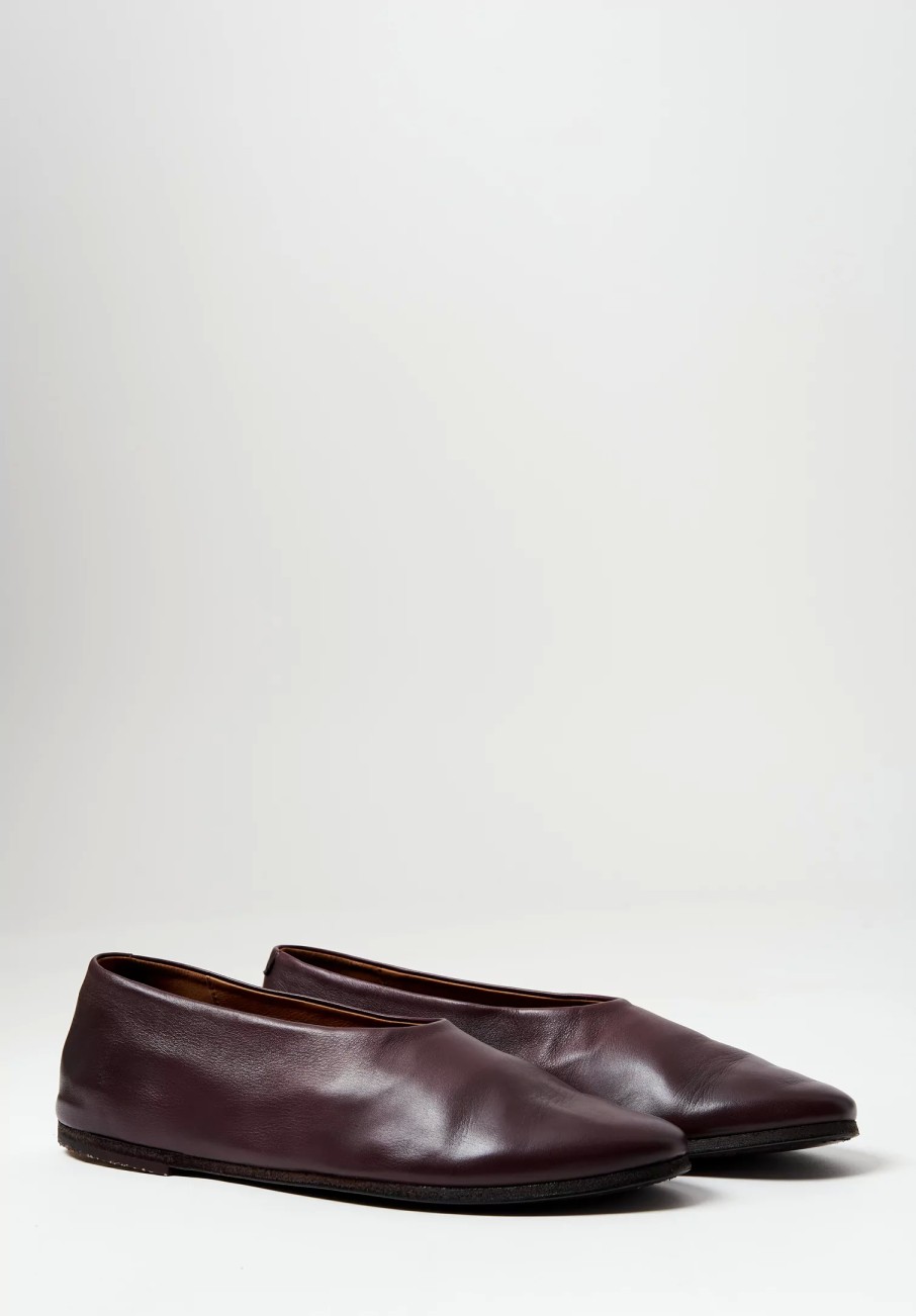 Marsèll Shoes | Leather Coltellaccio Ballerina Flat In Cioccovino Brown