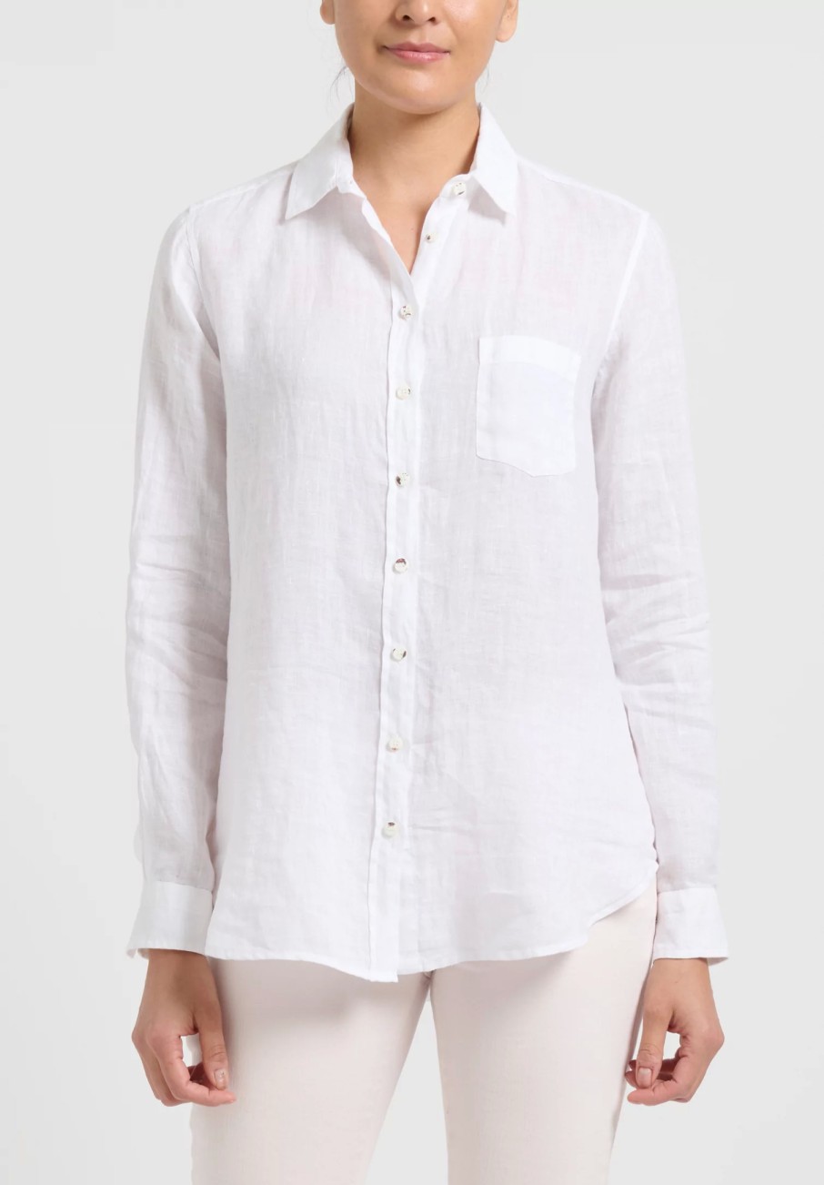 Antonelli Shirts & Blouses | Linen ''Bombay'' Shirt In White