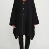 Nanna Pause Coats & Dusters | Baby Alpaca Oversized Reversible Himliko Coat In Navy Blu & Alpaca Brown