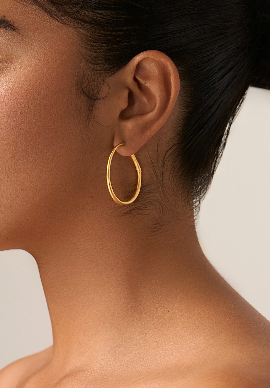 Prounis Earrings | 22K, Hinged Hoop And Hook Earrings