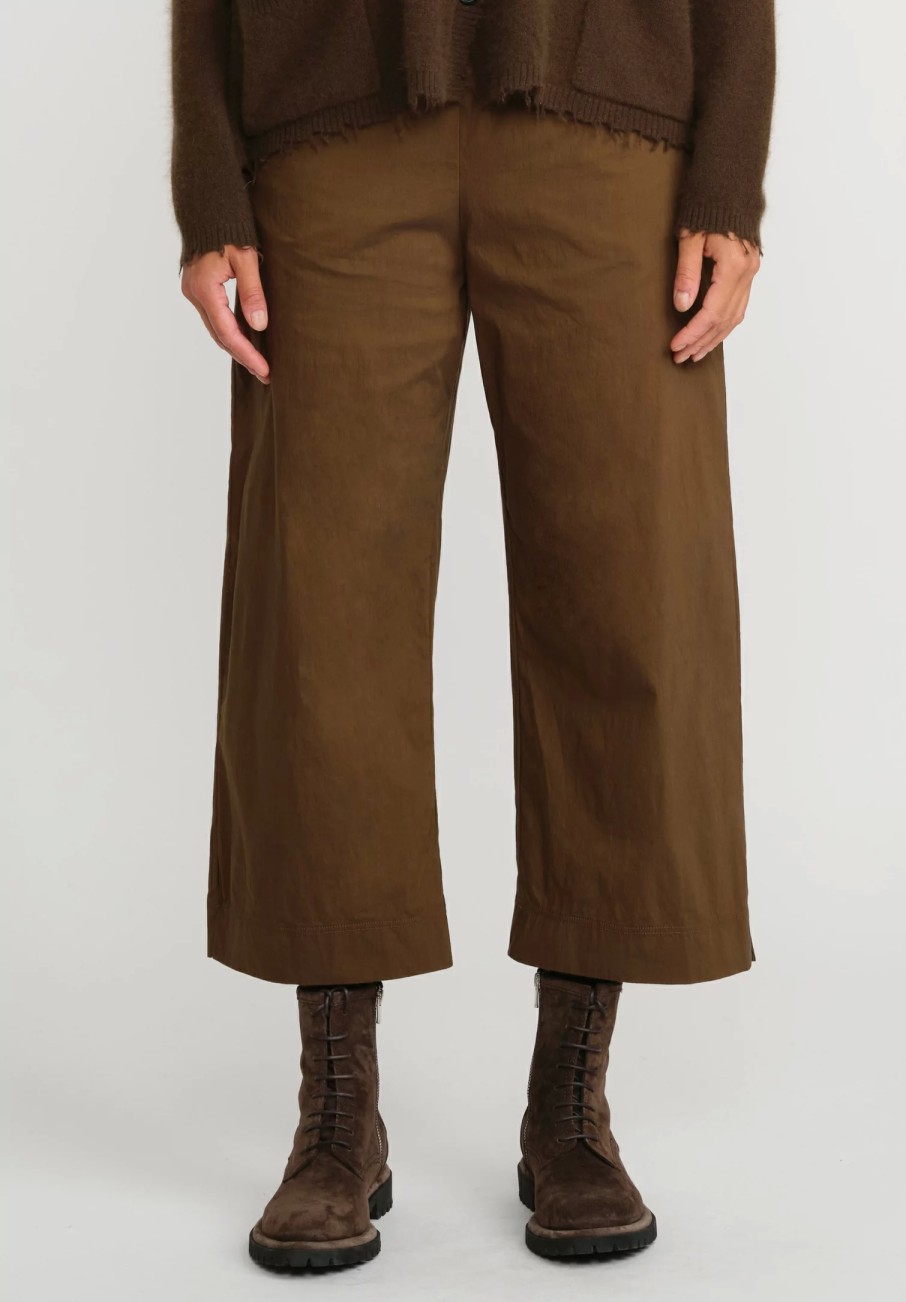 Rundholz Black Label Pants | Cotton Straight Leg Pants In Bronze