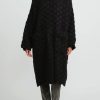 Uma Wang Coats & Dusters | Virgin Wool & Cotton Cadrian Cocoon Coat In Black Dots