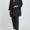 Jil Sander Jackets | Heavy Organic Cotton Poplin Belted Vestito Tunic In Black