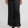 Noir Handmade Pants | Mud Silk Wide Pants In Black