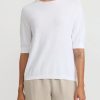 Antonelli Knitwear | Cotton Short Sleeve Platone Sweater In White