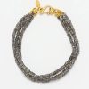 Denise Betesh Bracelets | 18K, 22K, Grey Sapphire 3-Strand Bracelet