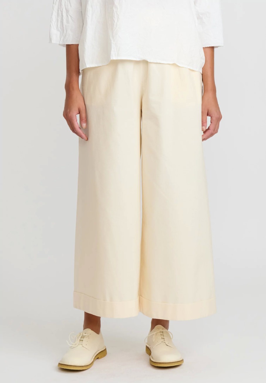 Daniela Gregis Pants | Cotton Pantalone Pigiama Pants In Panna Cream