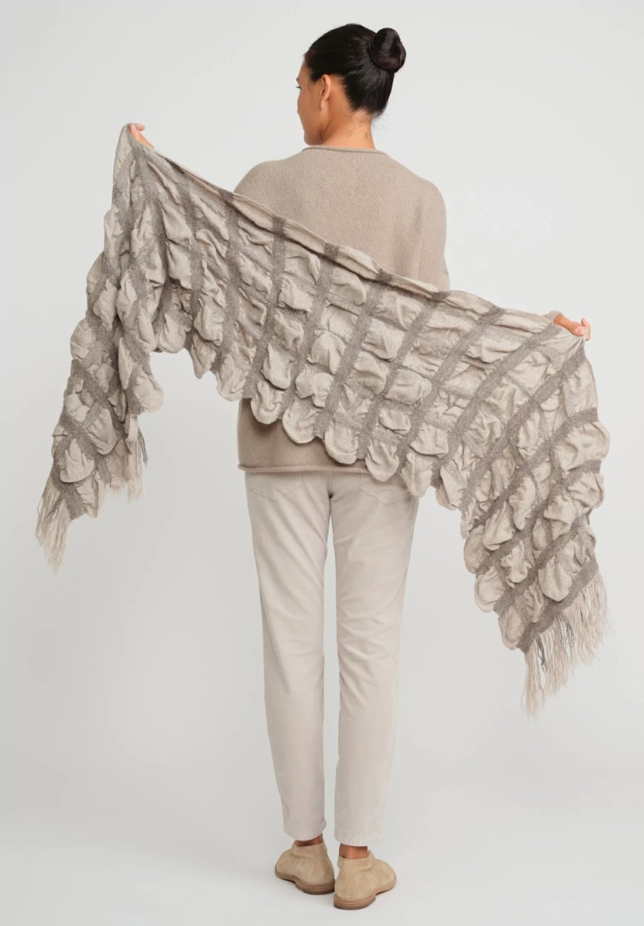 Lauren Manoogian Scarves & Shawls | Handwoven Carton Scarf In Granite Taupe