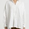 Daniela Gregis Shirts & Blouses | Crinkled Cotton ''More Jeroni'' Shirt In Bianco White