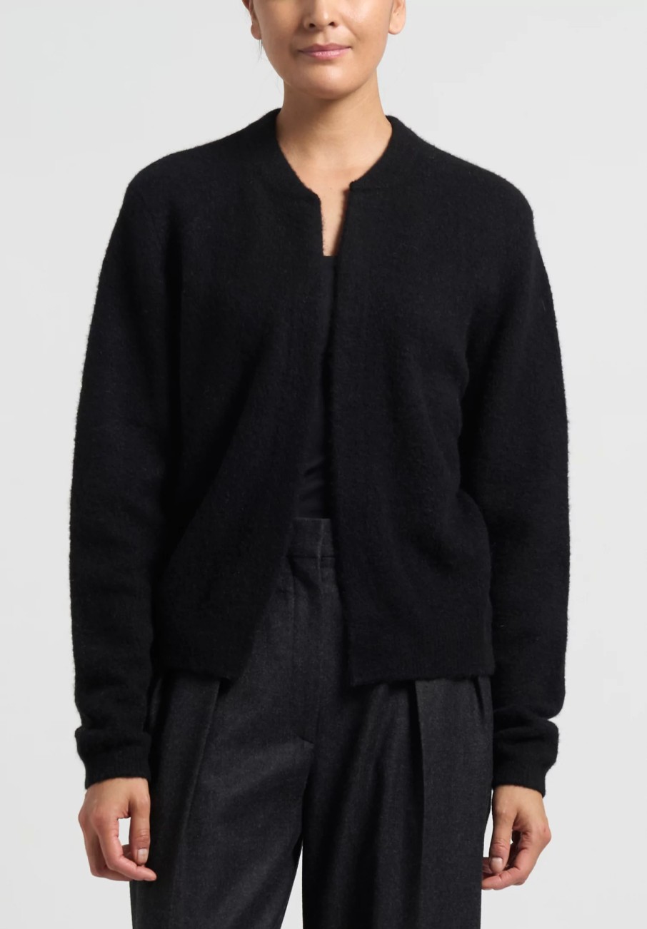 Frenckenberger Knitwear | Cashmere Mini Bomber In Black