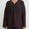 Noir Handmade Jackets | Cracked Mud Silk Short Jacket In Brown & Red