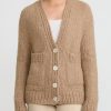 Wommelsdorff Knitwear | Hand Knit Cashmere & Silk Luna Cardigan In Caramel Camel Brown