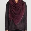 Avant Toi Scarves & Shawls | Hand-Painted Cashmere Stola Scarf In Nero Wine Red