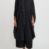 Gilda Midani Tunics | Solid Dyed Linen Square Tunic In Black