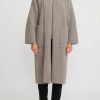 Lauren Manoogian Coats & Dusters | Double Face Long Coat In Granite Taupe