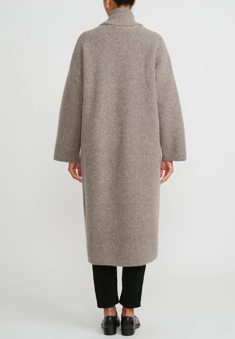 Lauren Manoogian Coats & Dusters | Double Face Long Coat In Granite Taupe