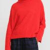 Daniela Gregis Knitwear | Cashmere Dolcevita Classic Turtleneck Sweater In Orange Red