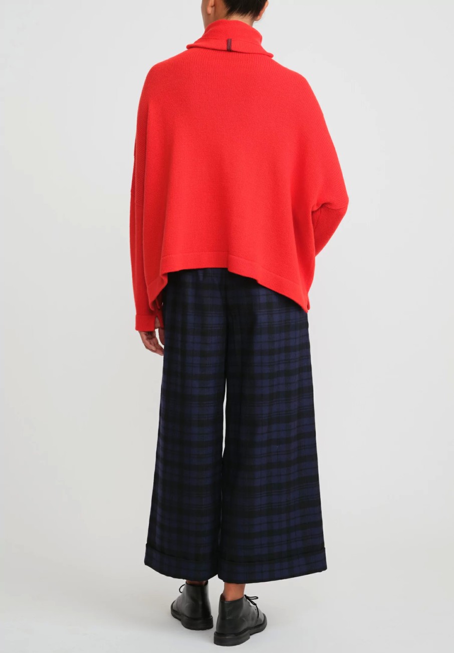 Daniela Gregis Knitwear | Cashmere Dolcevita Classic Turtleneck Sweater In Orange Red