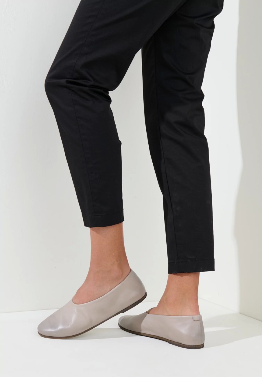 Marsèll Loafers & Slip-Ons | Leather Coltellaccio Ballerina Flat In Argilla Grey