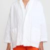 Daniela Gregis Jackets | Washed Cotton Giacca Gladiolo Rosella Jacket In Bianca White