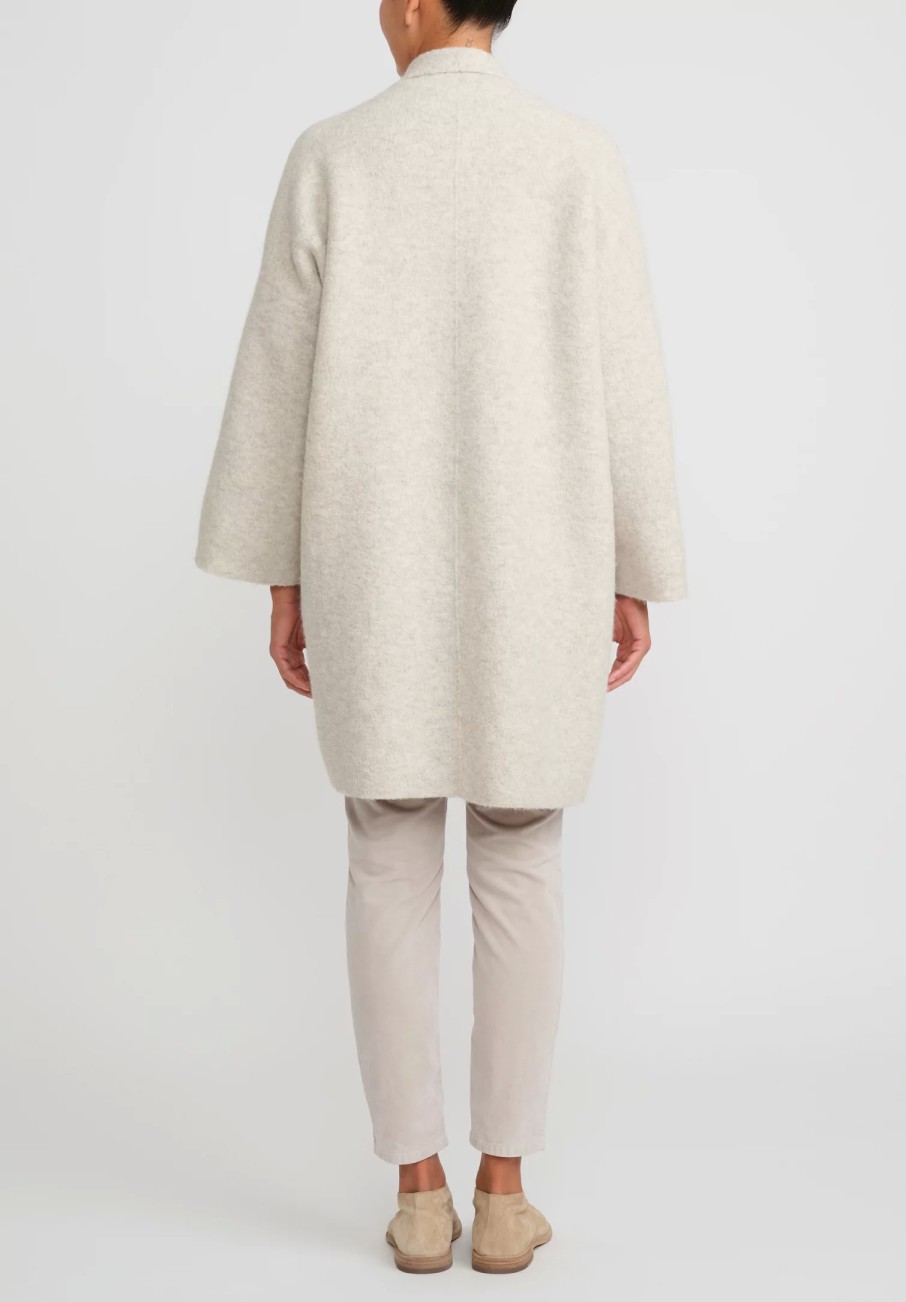 Lauren Manoogian Coats & Dusters | Double Face Baby Alpaca Wide Coat In Carrara Cream