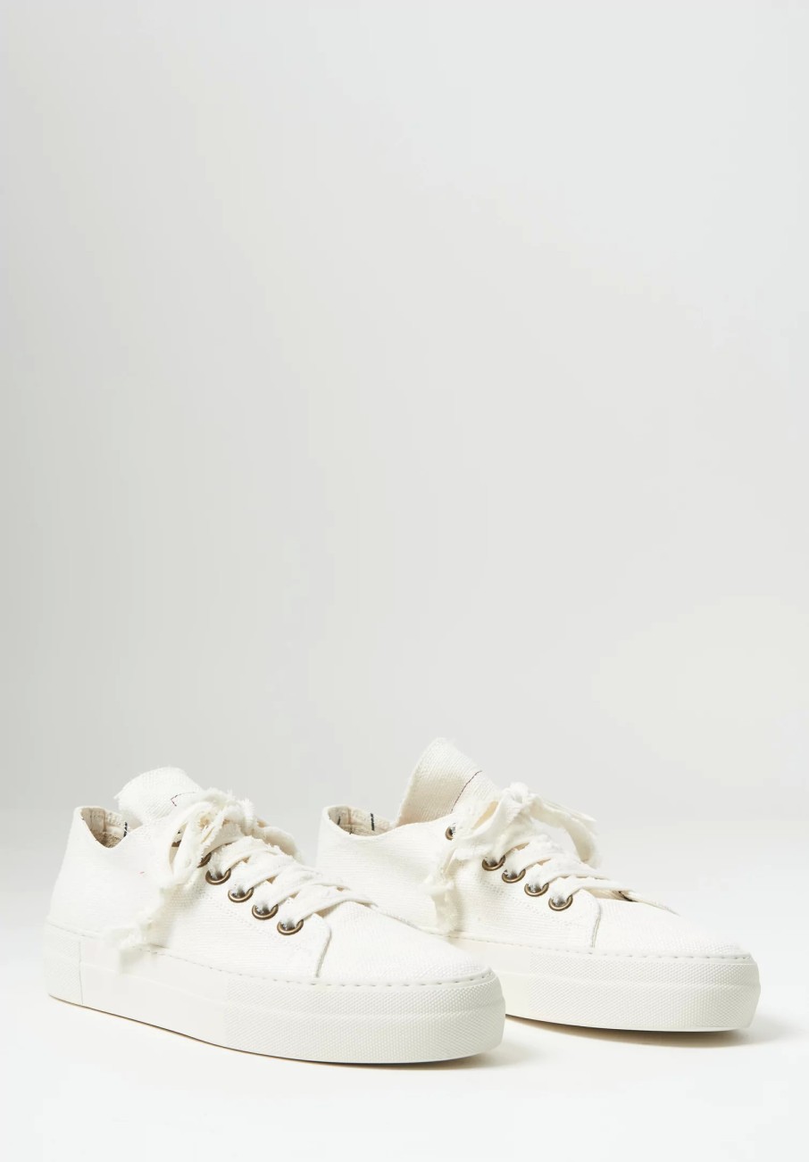 Uma Wang Sneakers | Linen Sneakers In Off White