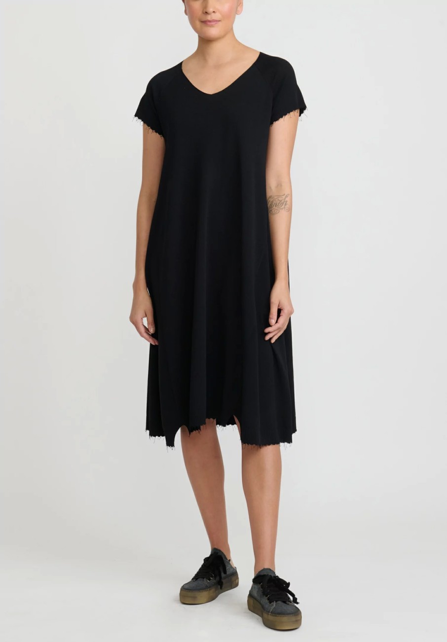 Rundholz Dresses | Cotton Knit Dress In Black