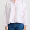 Bergfabel Shirts & Blouses | Washed Cotton Poplin Short Overshirt In Pale Pink