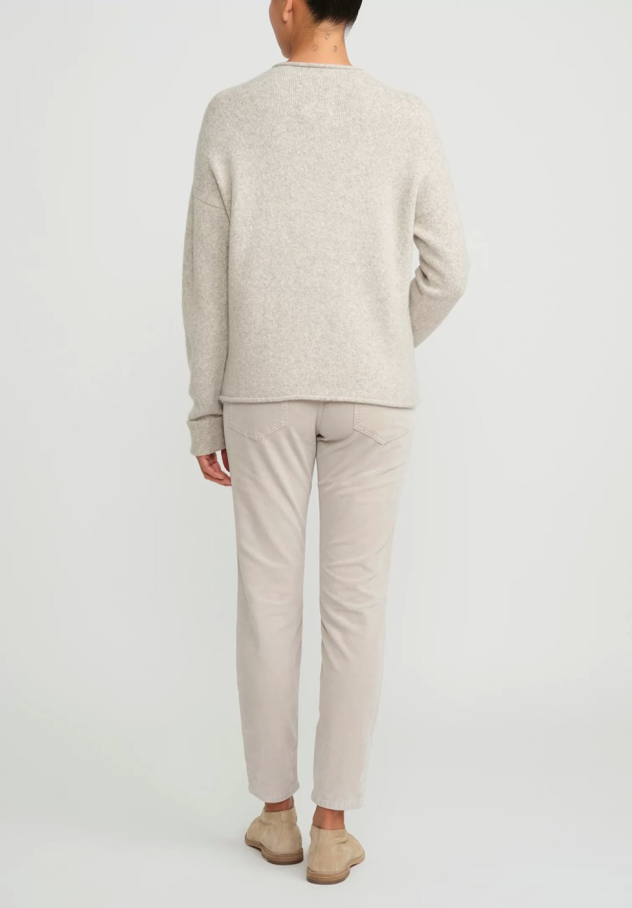 Lauren Manoogian Knitwear | Super Baby Alpaca And Cashmere Crewneck Sweater In Carrara Cream