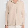 Lauren Manoogian Knitwear | Baby Alpaca Hooded Cardigan In Alabaster White