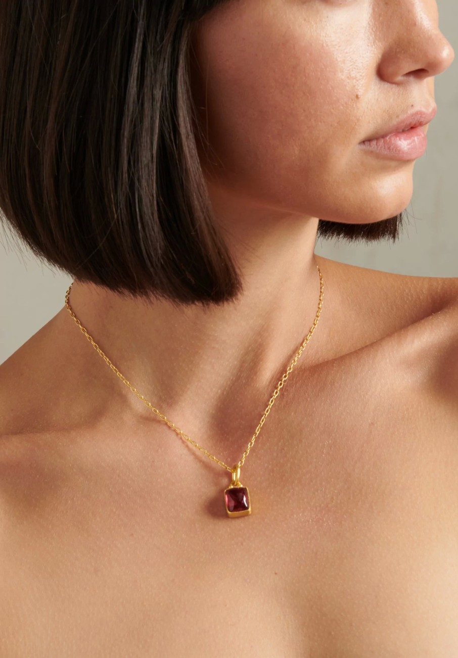 Stephanie Albertson Pendants | 22K, Pink Tourmaline Pendant