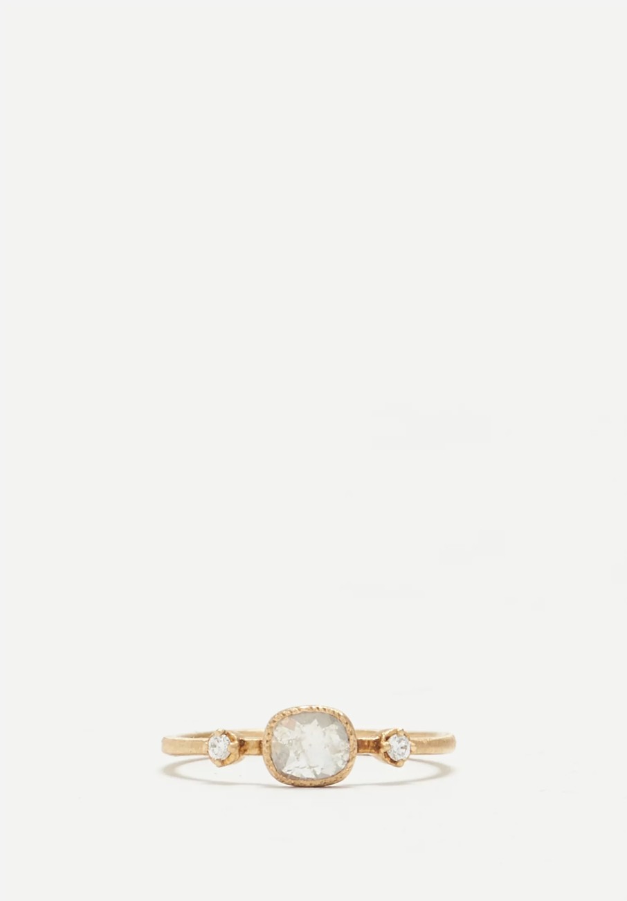 Yasuko Azuma Rings | 18K, Grey Diamond Muguet Ring Ii