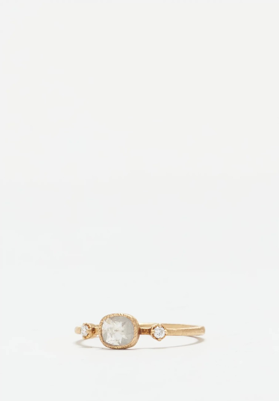 Yasuko Azuma Rings | 18K, Grey Diamond Muguet Ring Ii