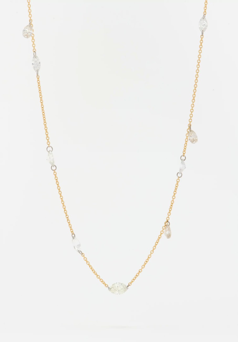 TAP by Todd Pownell Necklaces | 18K, Cable Chain Necklace With 9 Free Set Diamonds