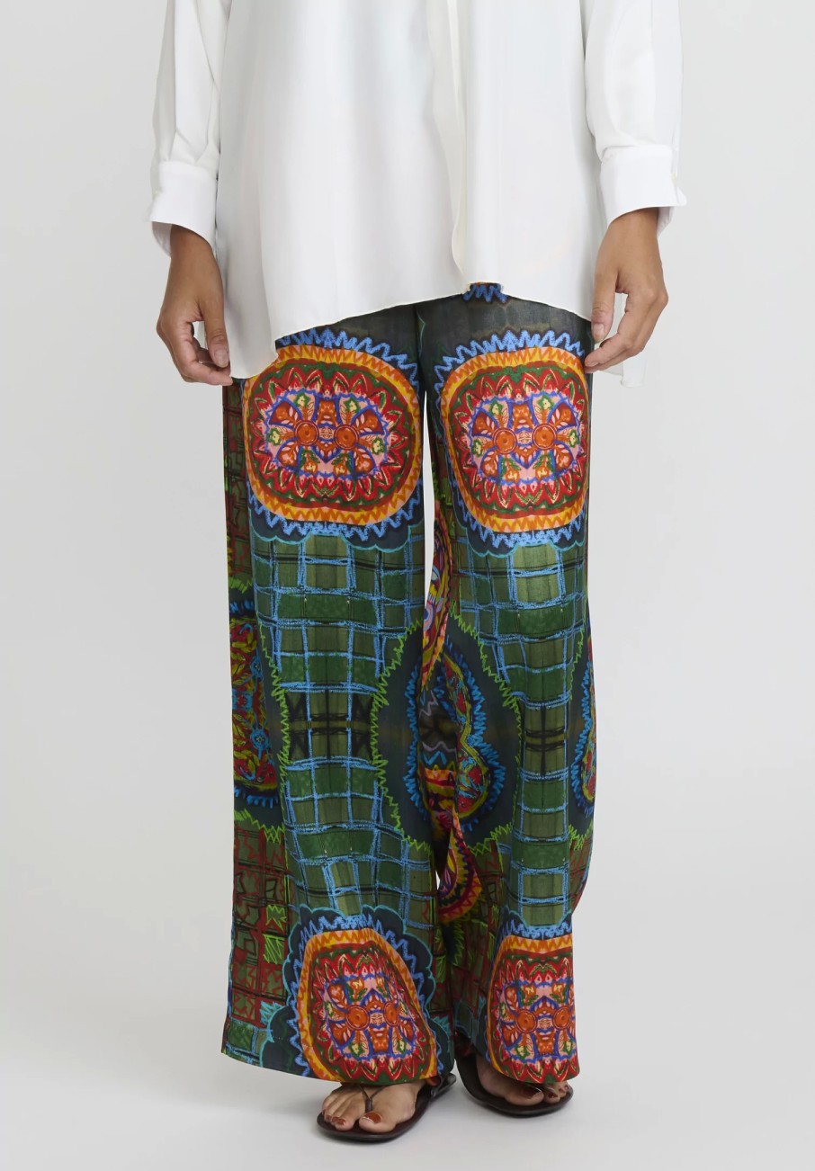 Rianna + Nina Pants | Kipos Melina Pants In Dasos, Green & Blue