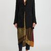 Masnada Jackets | Linen Split-Back Jacquard Lds Jacket In Black