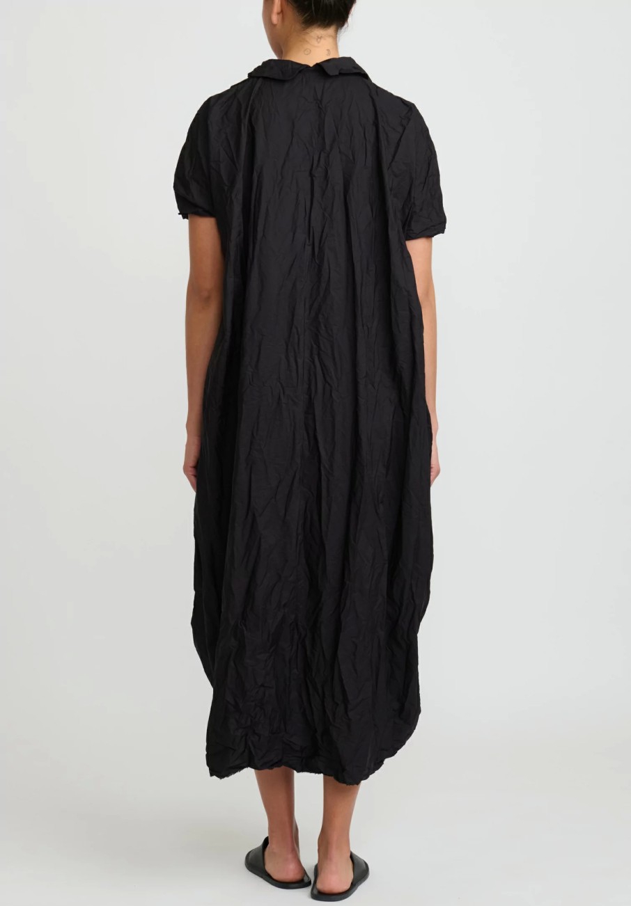 Daniela Gregis Dresses | Washed Cotton Abito ''Rossella'' Dress In Black