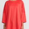 Casey Casey Tops | Cotton Jersey Top In Coral Red