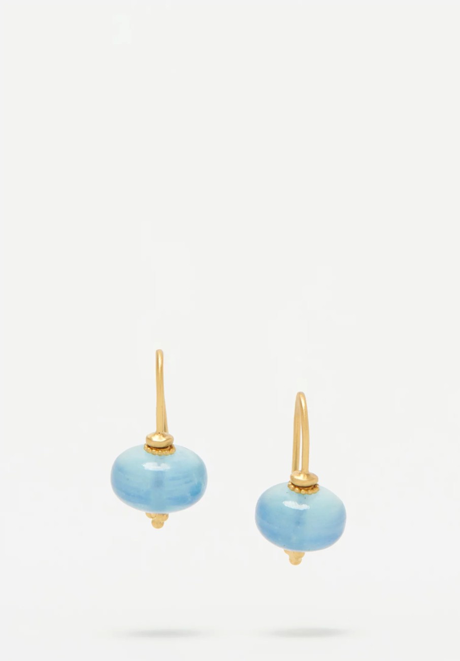 Prounis Earrings | 22K, Aquamarine Baby Linea Earrings