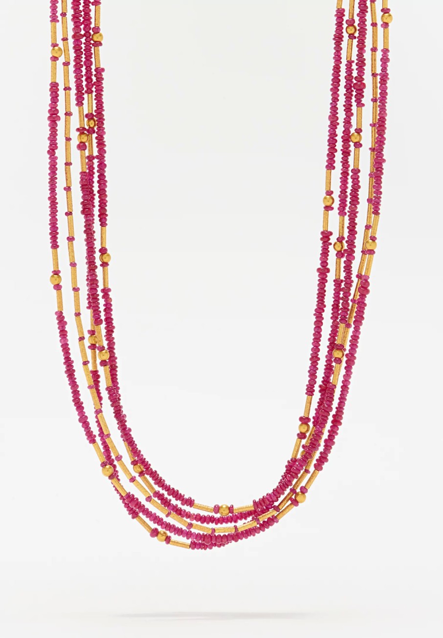 Greig Porter Necklaces | 18K, 5-Strand Ruby Necklace