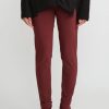 Rundholz Black Label Pants | Stretch Skinny Pants In Red Wood